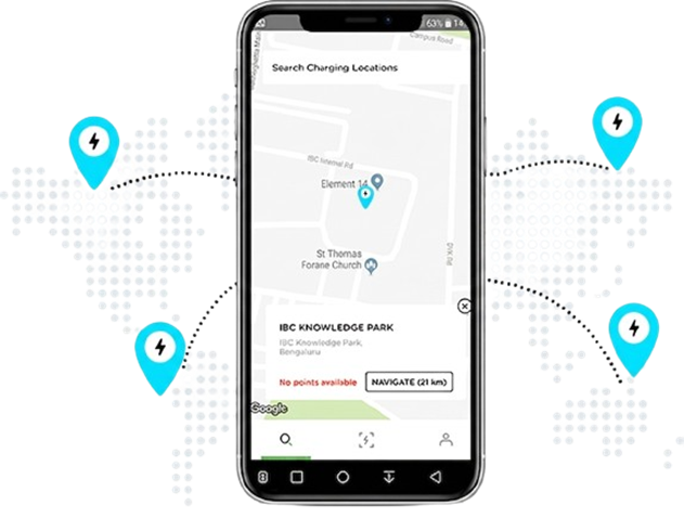 Service locations map
